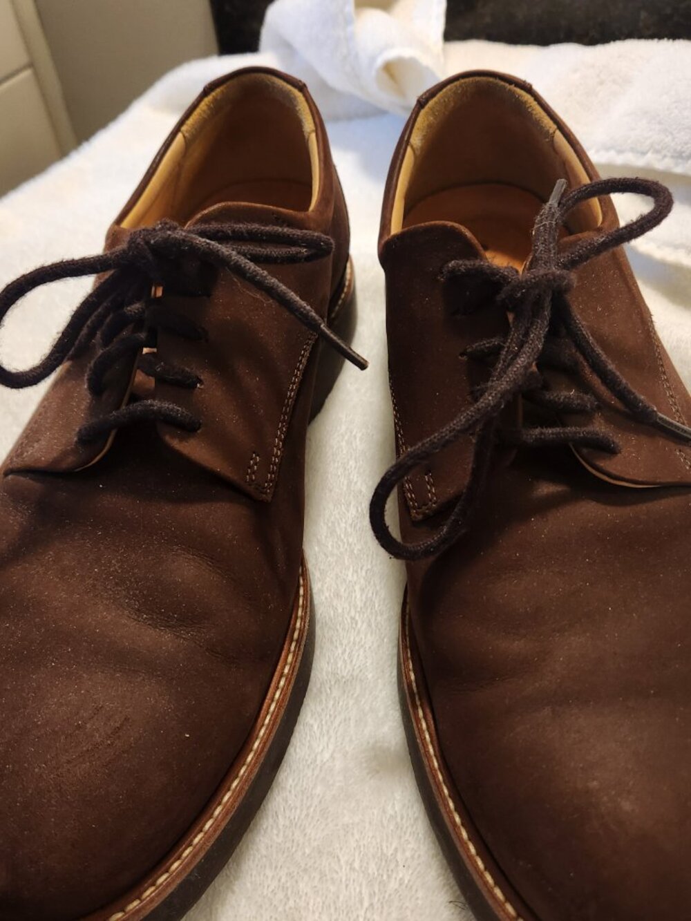 Samuel Hubbard Men's Suede Oxford Size 8.5 Wide Light Wear